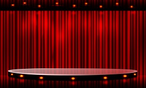 Red stage design vector